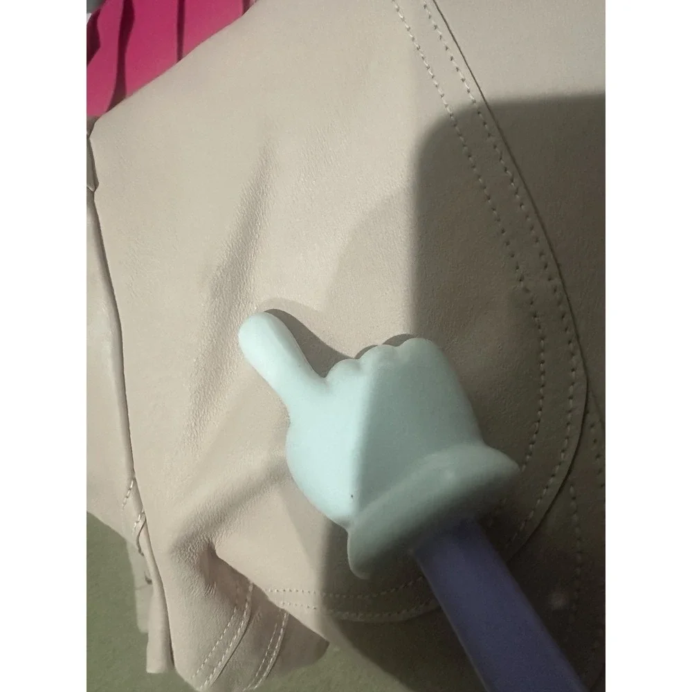 Spiegel Genuine Leather Jacket Pink Blush Puff Sleeve Y2K Cropped Women's Size 4 - Picture 9 of 16